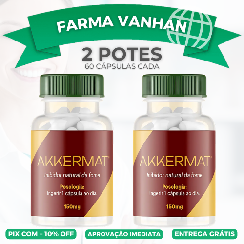 AKKERMAT 60 CÁPSULAS - REDUZA SUAS MEDIDAS DE FORMA EFICAZ - PROMOÇÃO OFICIAL (KITS DE 2 POTES CADA) + FRETE GRÁTIS!