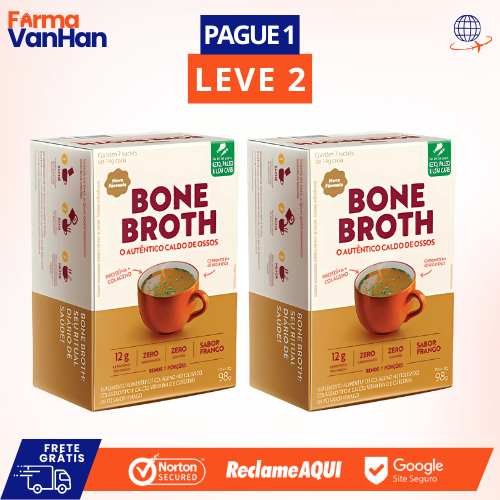 BONE BROTH - O AUTÊNTICO CALDO DE OSSOS EM SACHÊS, SABOR: FRANGO - PROMOÇÃO OFICIAL + FRETE GRÁTIS