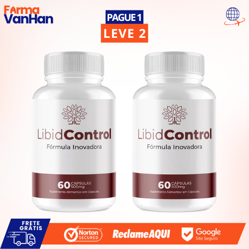 LIBID CONTROL 60 CAPSULAS 500MG - AUMENTO DA LIBIDO - PROMOÇÃO OFICIAL (KIT DE 2 UNIDADES) FRETE GRÁTIS