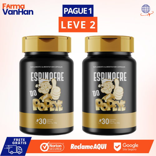 ESPINAFRE DO POPEYE - AUMENTA O TAMANHO E A GROSSURA - PROMOÇÃO OFICIAL 50% OFF + FRETE GRÁTIS