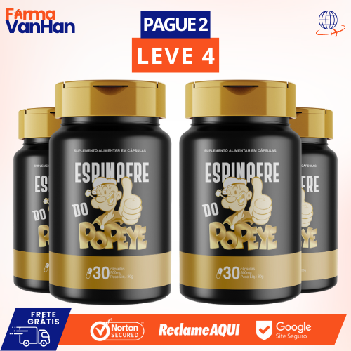ESPINAFRE DO POPEYE - AUMENTA O TAMANHO E A GROSSURA - PROMOÇÃO OFICIAL 50% OFF + FRETE GRÁTIS