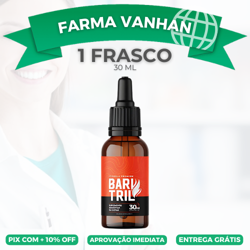 BARITRIL 30ML - PERDA DE PESO SAUDÁVEL - PROMOÇÃO OFICIAL (KIT DE 3 OU 5 UNIDADES) + FRETE GRÁTIS