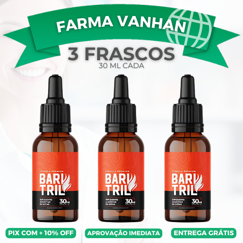 BARITRIL 30ML - PERDA DE PESO SAUDÁVEL - PROMOÇÃO OFICIAL (KIT DE 3 OU 5 UNIDADES) + FRETE GRÁTIS