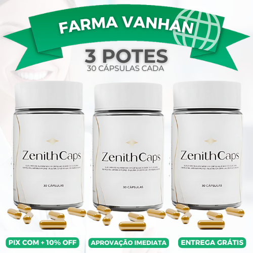 ZENITH CAPS ORIGINAL - PROMOÇÃO OFICIAL (30 CÁPSULAS POR POTE) + FRETE GRÁTIS)
